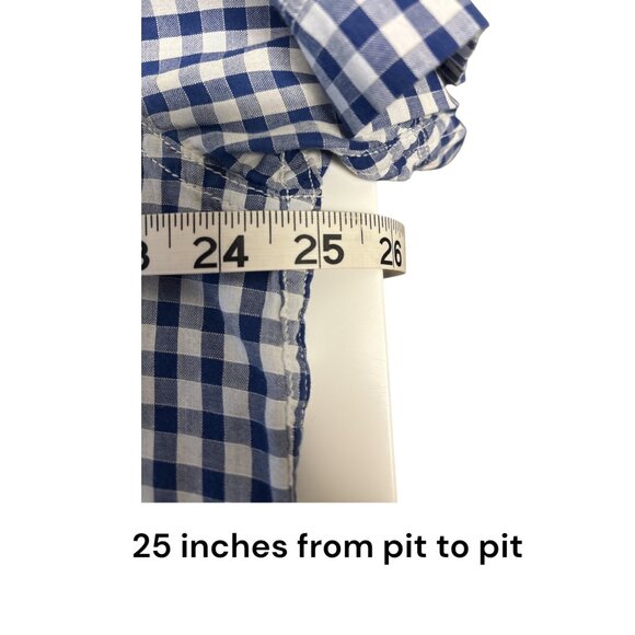 Tommy Bahama Mens Blue & White Gingham Button-Up Short Sleeve Shirt Size M - Picture 8 of 9